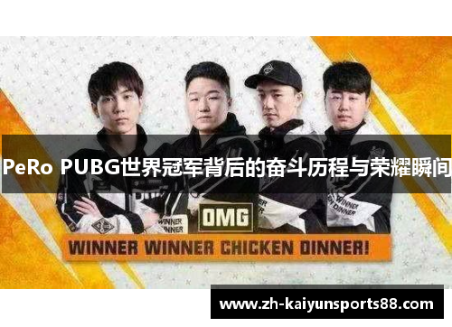 PeRo PUBG世界冠军背后的奋斗历程与荣耀瞬间 PeRo PUBG世界冠军背后的奋斗历程与荣耀瞬间